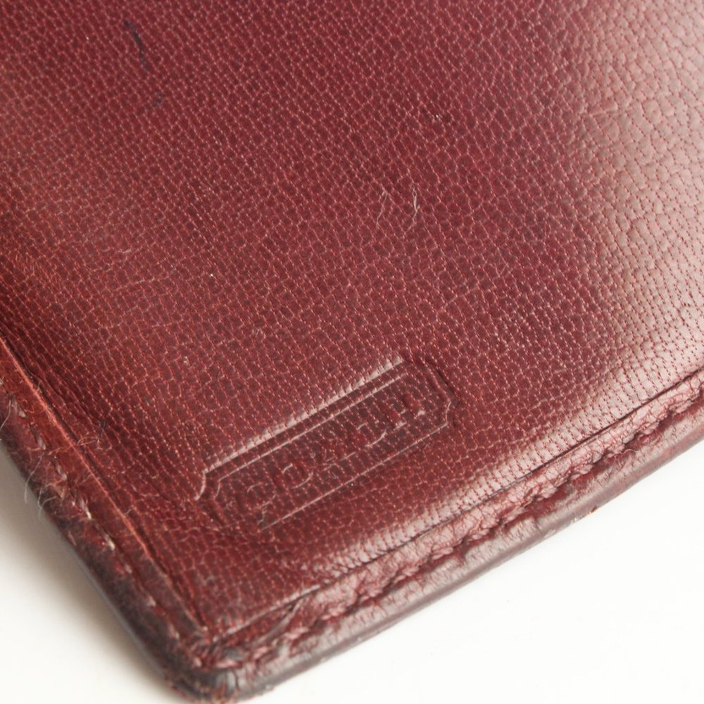 Coach Signature Wallet Multifunction Bifold Jacquard & Burgundy Leather - Picture 10 of 10